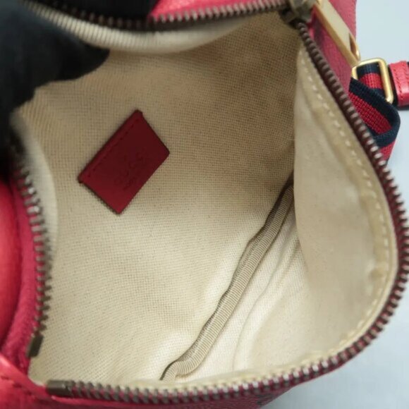 GUCCI Print Red Leather Crossbody bag 646-061425 - Picture 10 of 12